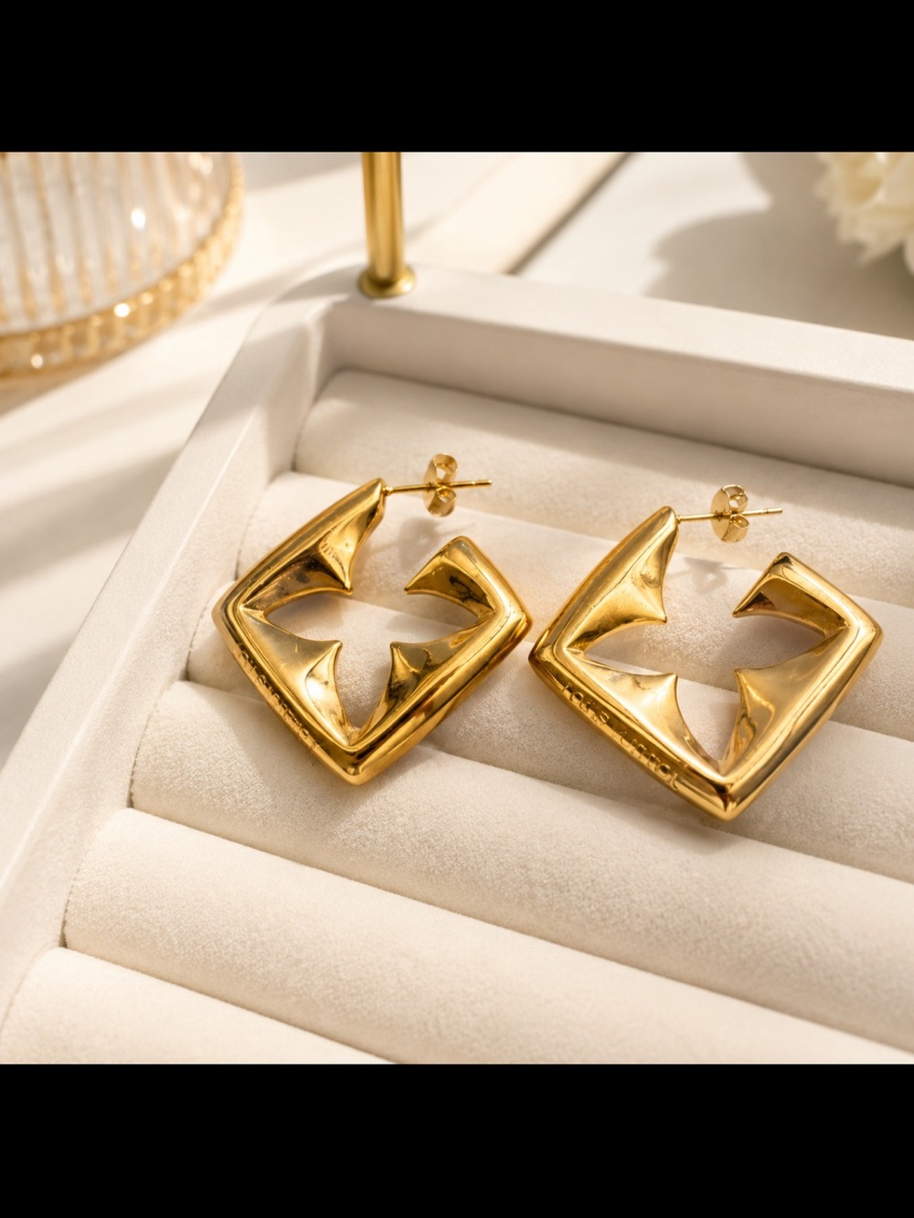 Lv Upcycled earrings